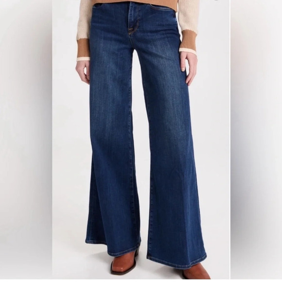 FRAME Le Palazzo High Rise Wide Leg Jeans In Orlena Size 33 - Picture 14 of 14